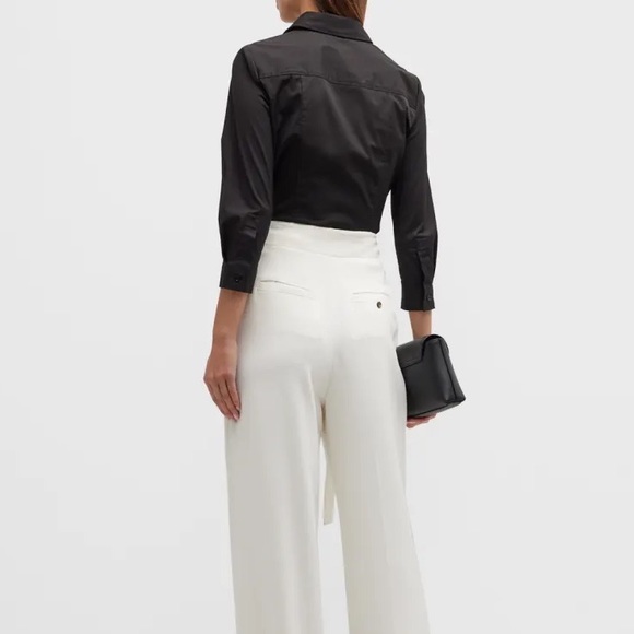 Carolina Herrera Crisp Classic Cotton Button Down Made in Italy Size 16 - Picture 5 of 11